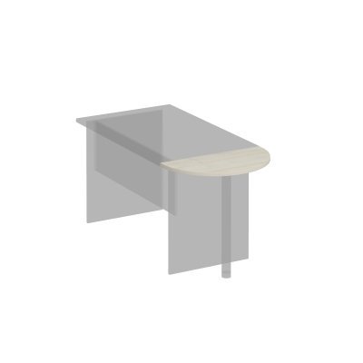 Приставка к столу без опоры дуб шамони Комфорт, размер: 750x400x25
