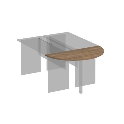 Приставка к столу без опоры дуб шамони темный Комфорт, размер: 1200x600x25
