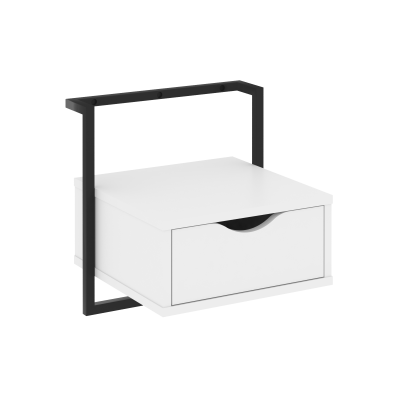 Лофт/Loft Тумба навесная (крепление к стене) VR.L-SY1 Белый Бриллиант/Металл Черный 450*409*450