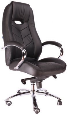 Кресло для руководителя Everprof Дрифт М / Drift M EC-331-1 PU Black черная экокожа
