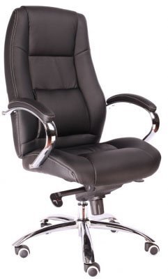 Кресло для руководителя Everprof Крон М / Kron M EC-366 PU Black черная экокожа