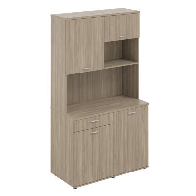 Офисная мини-кухня с ящиком, 1200х600х2135 / SG.1002.OD.OD /  корпус: дуб темный, фасады: дуб темный