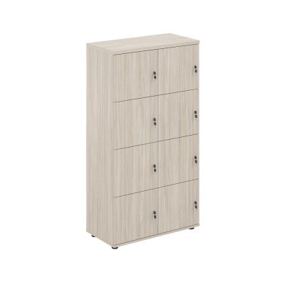Локер 8 ячеек 800х400х1483  / SG.819.OL.OL /  корпус: дуб светлый; фасады: дуб светлый