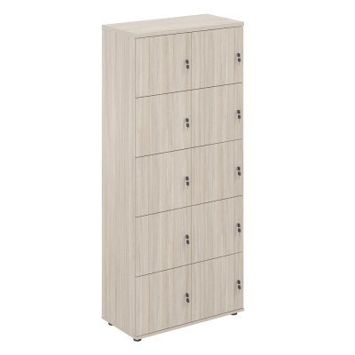 Локер 10 ячеек 800х400х1866 / SG.820.OL.OL /  корпус: дуб светлый; фасады: дуб светлый