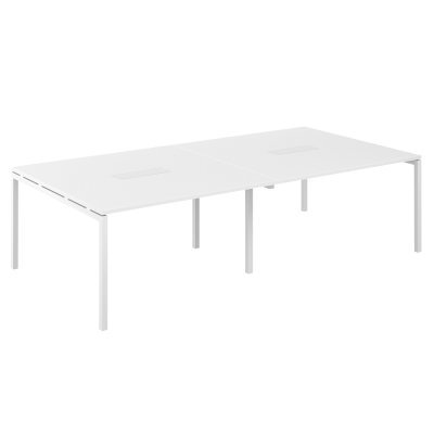 Стол переговорный 3200х1638х750 МК40х40/ SG.276.WH.44.WH/ профиль: 40х40 белый; столешница: белый