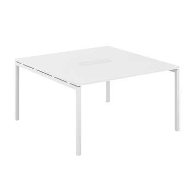Стол переговорный 1400х1438х750 МК40х40/ SG.272.WH.44.WH/ профиль: 40х40 белый; столешница: белый