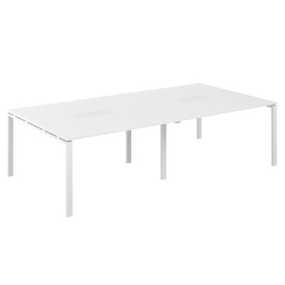 Стол переговорный 2800х1438х750 МК60х30/ SG.275.WH.63.WH/ профиль: 60х30 белый; столешница: белый