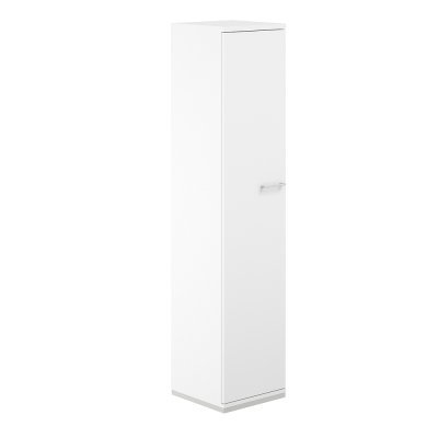 Шкаф 5 ур. 400х400х1833 с высокой дверью/ AG.209.WH.WH.WH.L/ корпус: белый, топ-дно: белый, фасады:белый