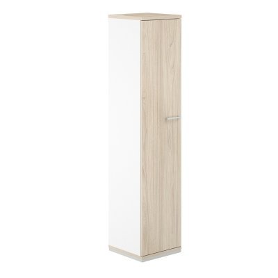 Шкаф 5 ур. 400х400х1833 с высокой дверью/ AG.209.WH.AR.AR.L/ корпус: белый, топ-дно: ак.равелло, фасады:ак.равелло