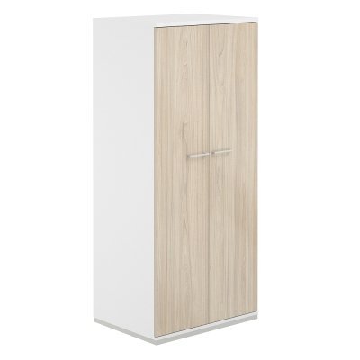 Гардероб 800х600х1833/ AG.222.WH.WH.AR/ корпус: белый, топ-дно: белый, фасады:ак.равелло