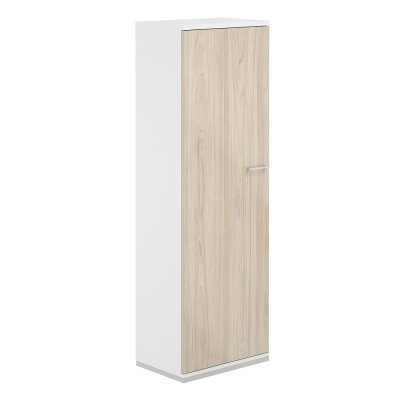 Гардероб 600х400х1833/ AG.223.WH.WH.AR.L/ корпус: белый, топ-дно: белый, фасады:ак.равелло