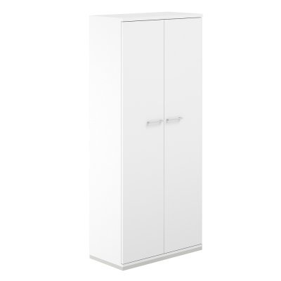 Гардероб 800х400х1833/ AG.221.WH.WH.WH/ корпус: белый, топ-дно: белый, фасады:белый