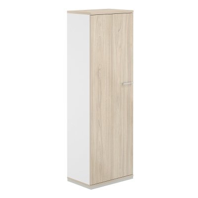 Гардероб 600х400х1833/ AG.223.WH.AR.AR.L/ корпус: белый, топ-дно: ак.равелло, фасады:ак.равелло