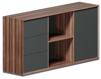 Тумба сервисная / греденция Norden Кварц/Quartz QZ.0401.WА.GF орех авиньон, графит