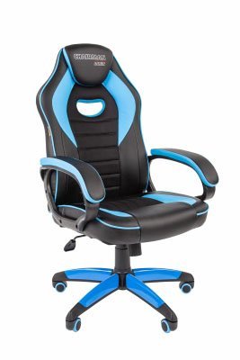 Геймерское кресло Chairman Игра 16 / game 16 черный/голубой