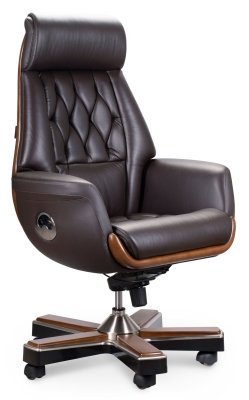 Кресло для руководителя Norden Трон YS1505A-brown коричневая кожа
