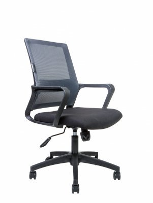Кресло для персонала Norden Бит LB 815B-AF03-T09 серая сетка, черная ткань