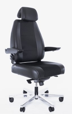 Кресло для руководителя Falto Profi Диспетчер XXL / Dispatcher XXL 1502-2H-Fig-60999-BK кожа, ткань