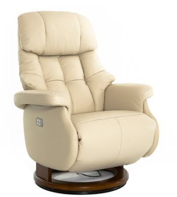 Релакс кресло RECLAINERS ЛЮКС ЭЛЕКТРО / LUX ELECTRO S16099RWB кремовая кожа