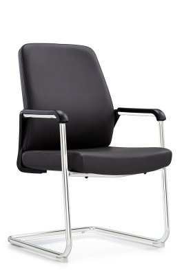 Конференц кресло Riva Ситтинг / Sitting RCH D825-5 черная экокожа