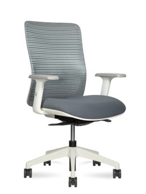 Кресло для персонала Sunon Олив / Olive COL66SW-2 серая сетка, серая ткань