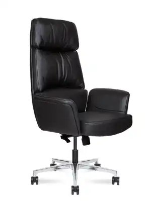 Кресло для руководителя Norden Бонно блэк / Bonno black HD-2204-1 H black черная кожа