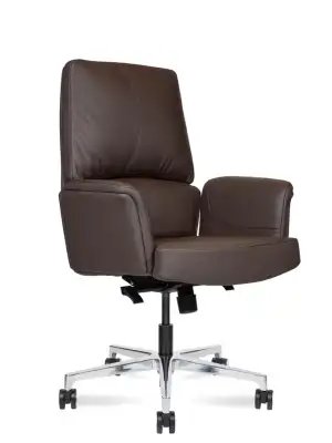 Кресло для переговорной Norden Бонно браун LB / Bonno LB brown HD-2204-3 L LB brown коричневая кожа
