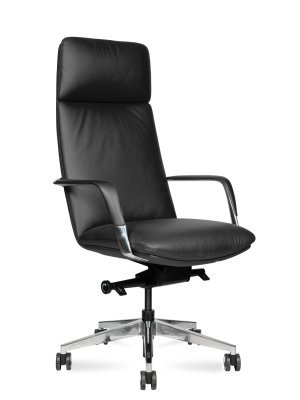 Кресло для руководителя Norden Нэо блэк / Neo black HD-2218-1 H black черная кожа