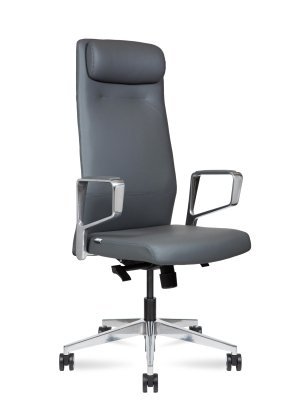 Кресло для руководителя Norden Вэст грэй / West grey HD-2220-2 H grey серая кожа