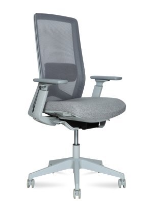 Кресло для персонала Norden Вильямс грэй LB / Williams LB grey HLC-2909FX grey LB серая сетка, серая ткань, сиденье слайдер