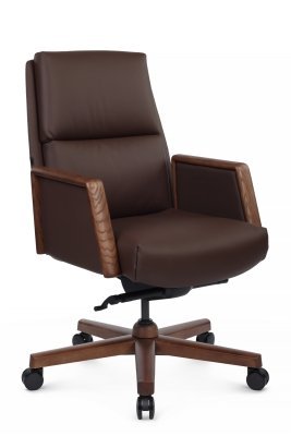 Кресло для руководителя Riva Design Франко-М / Franco-M B2415-1 коричневая кожа