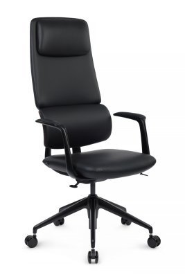Кресло для руководителя Riva Design Аворио / Avorio FK014-A12 черная кожа
