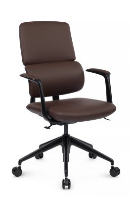 Кресло для переговорной Riva Design Аворио-М / Avorio-M FK014-B12 коричневая кожа