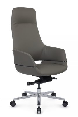 Кресло для руководителя Riva Design Фабио / Fabio A2518 серая кожа