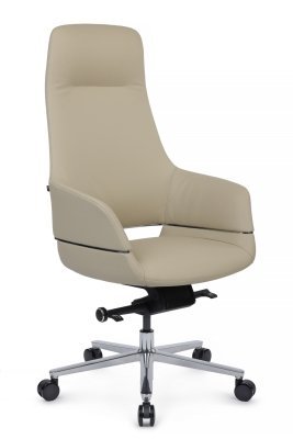 Кресло для руководителя Riva Design Фабио / Fabio A2518 светло-серая кожа