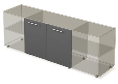 Комплект фасадов узких (334*16*596)*2, Арредо/Arredo, цвет Графит матовый