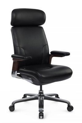 Кресло для руководителя Riva Design Марк / Mark FK006-A черная кожа