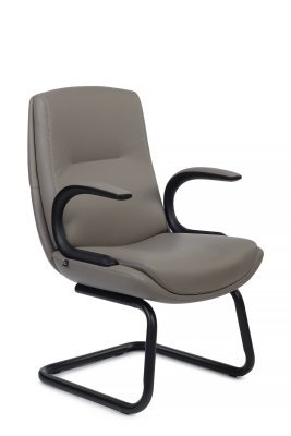 Конференц-кресло Riva Design Данте-СФ / Dante-CF C2561-12 светло-серая премиум экокожа