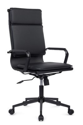 Кресло для руководителя Хьюго / Hugo RCH 6003-1SEB черная экокожа, черная крестовина