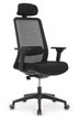 Кресло для персонала Riva Design Ворк / Work W-218C BLACK черная сетка, черная ткань