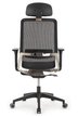 Кресло для персонала Riva Design Ворк / Work W-218C BLACK черная сетка, черная ткань - 4