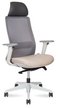Кресло для руководителя Norden Комо грэй беж / Como grey beige H6301-1-18 серая сетка, бежевая ткань, сиденье слайдер