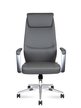 Кресло для руководителя Norden Давос грэй / Davos Grey L331HCA-Grey серая премиум экокожа - 1
