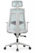 Кресло для руководителя Riva Design Гем / Gem 6230A-HS голубая сетка, голубая ткань - 3
