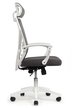 Кресло для руководителя Riva Оливер / OLIVER W-203AC белый пластик, серая сетка - 2