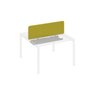 Экран настольный тканевый с кабель-каналом для стола 120 фисташковый / металлокаркас антрацит А4/A4, размер: 1196x396x36