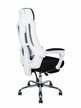 Кресло для руководителя Norden 007 Нью / 007 NEW H-051 white frame белый пластик, серая сетка, черная ткань - 3