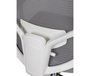 Кресло для персонала Norden Бэст LB вайт / Best LB white WH256BW серая сетка, серая ткань, хром крестовина, сиденье слайдер - 6