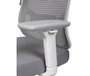 Кресло для персонала Norden Бэст LB вайт / Best LB white WH256BW серая сетка, серая ткань, хром крестовина, сиденье слайдер - 7